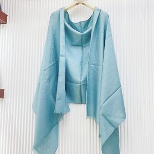 GUCCI plain and elegant two-color jacquard silk cashmere long scarf